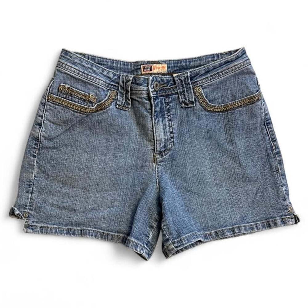 Faded Glory Stretch Denim Shorts Women's Size 6 Medium Wash